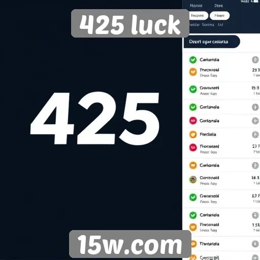 Análise das funcionalidades do site 425 luck