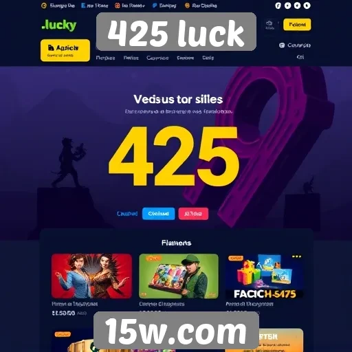 Navegação e usabilidade do site 425 luck