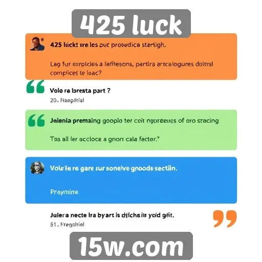 Opiniões de jogadores sobre o 425 luck
