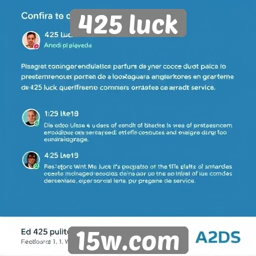 Feedback dos usuários sobre o atendimento do 425 luck