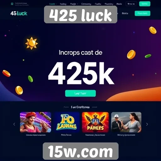 Análise da interface de usuário do site 425 luck